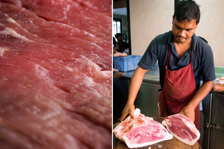 Red meat,Animal fat,Flesh,Food,Meat,Butcher,Veal,Beef,Meat cutter,Goat meat