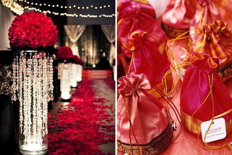 Red,Pink,Footwear,Magenta,Wedding reception,Textile,Dress,Fashion accessory,Shoe