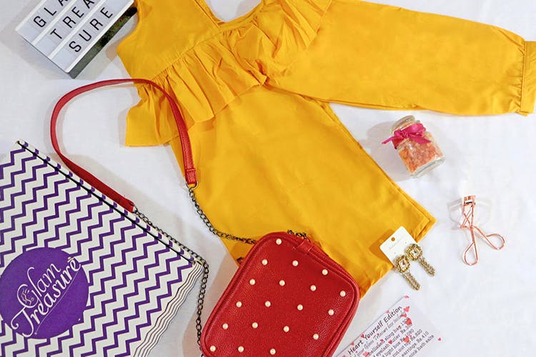 Yellow,Clothing,Product,Baby & toddler clothing,Pattern,Design,Pattern,Polka dot,Sleeve