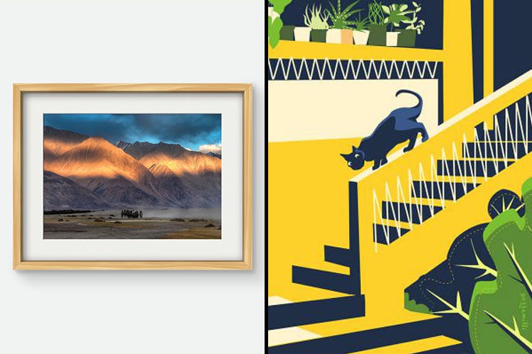 Yellow,Picture frame,Bird,Painting,Wildlife,Room,Art,Rectangle,Illustration