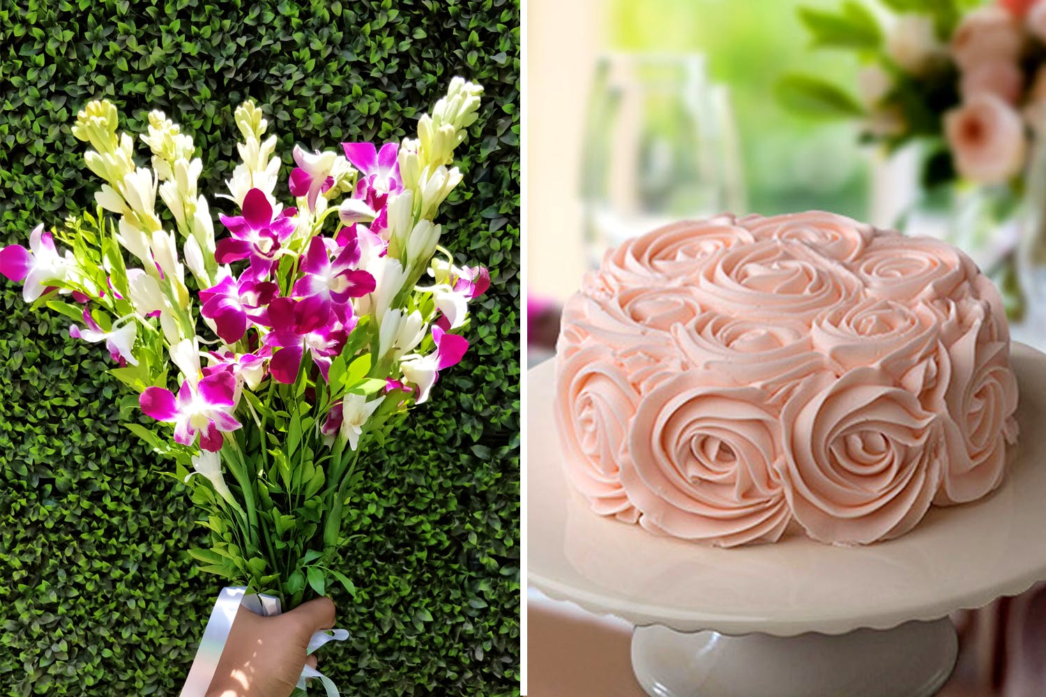 Pink,Flower,Cake,Buttercream,Cake decorating,Dessert,Plant,Icing,Sugar paste,Bouquet