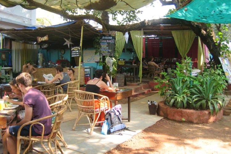 Patio,Backyard,Building,Restaurant,Café,Outdoor structure,Plant,Jungle,Resort,Outdoor table