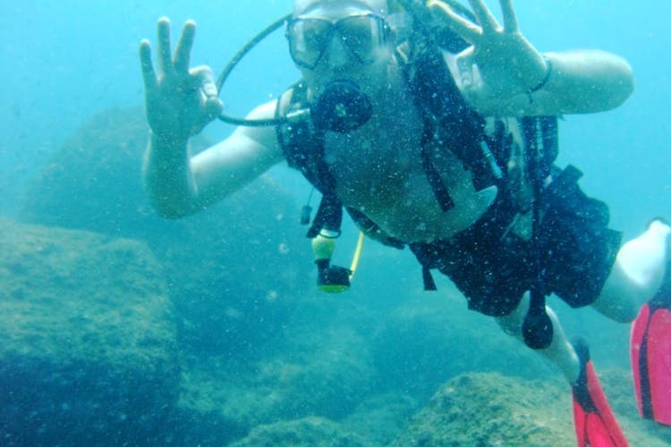 Scuba diving,Diving equipment,Underwater,Underwater diving,Divemaster,Dry suit,Aquanaut,Diving mask,Recreation,Marine biology