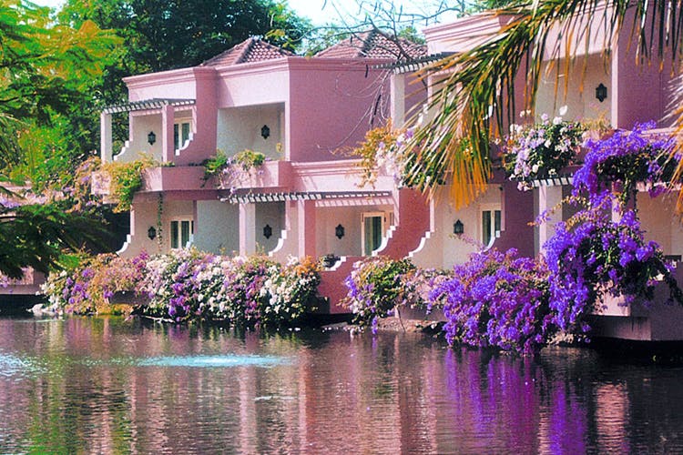 Waterway,Pink,House,Property,Purple,Reflection,Home,Violet,Tree,Canal